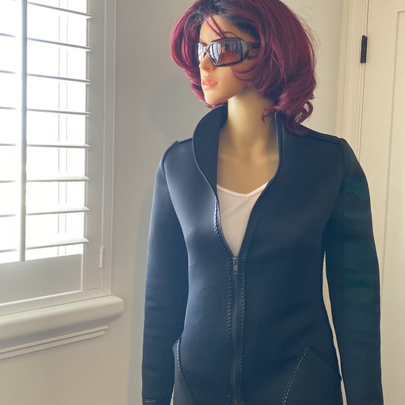 Sohung Designs New York. Size Small. Black Tuxedo Jacket. Double zipper. WOW - Picture 4 of 8